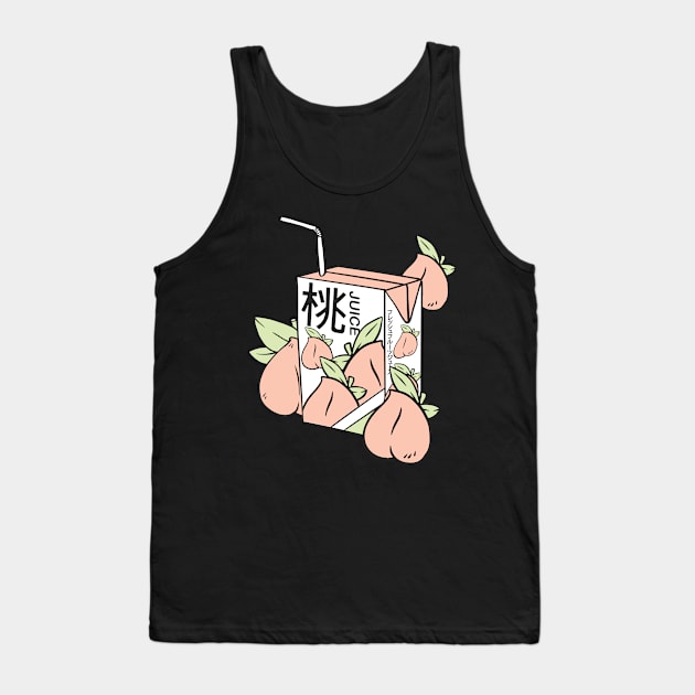 Retro Japan Peach Juice Tank Top by Noveldesigns